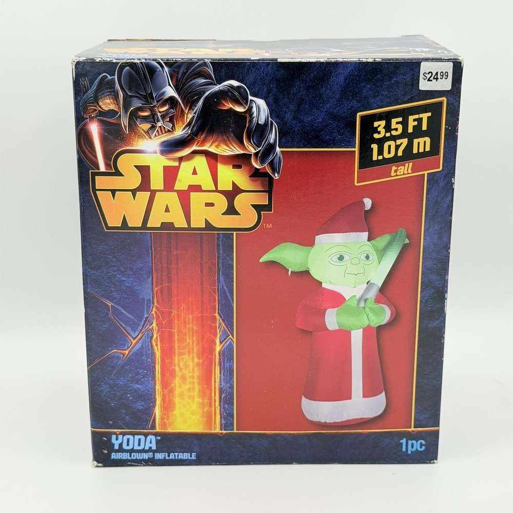 Gemmy Star Wars Yoda Airblown Inflatable 3.5 FT Christmas LED Multicolor Decor